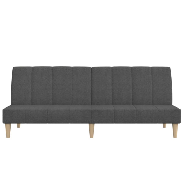 Sofá-cama de 2 lugares tecido cinzento-escuro M 5