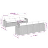 Set de muebles de jardín 9 pzas y cojines ratán sintético gris 3