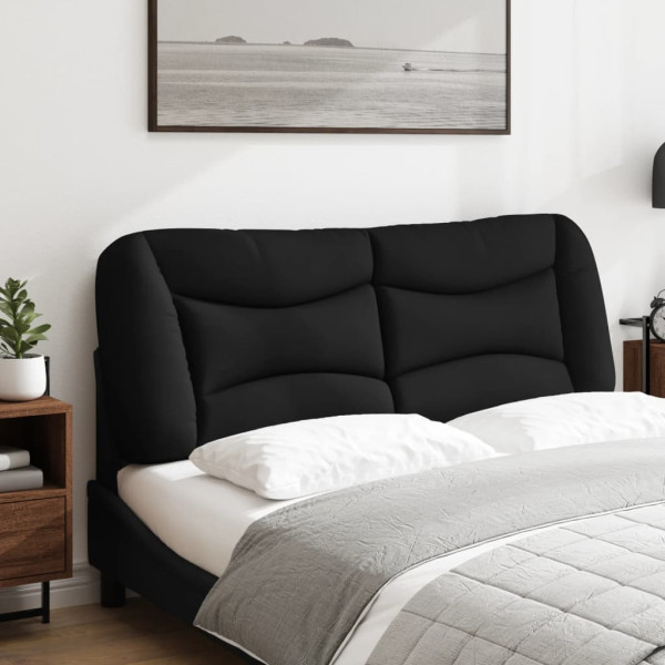 Cabecero de cama acolchado tela negro 140 cm M 3