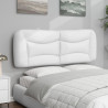Cabecero de cama acolchado cuero sintético blanco 140 cm 4