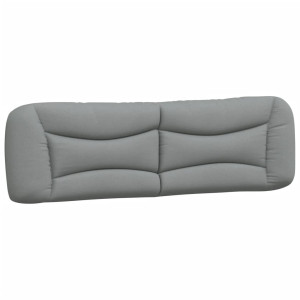 Cabecero de cama acolchado tela gris claro 180 cm H