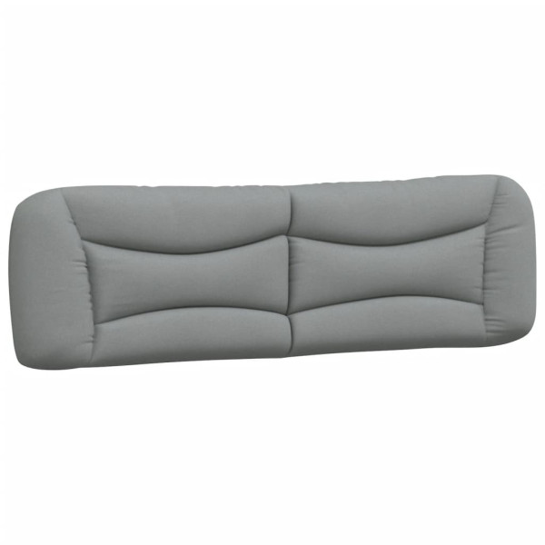 Cabecero de cama acolchado tela gris claro 180 cm M 2