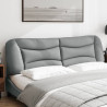 Cabecero de cama acolchado tela gris claro 180 cm 3