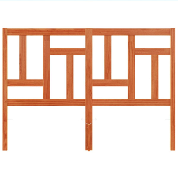 Cabeceira 135 cm madeira de pinho maciça castanho-mel M 4