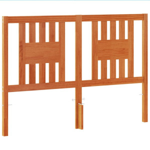 Cabecero de cama madera maciza de pino marrón cera 140 cm H