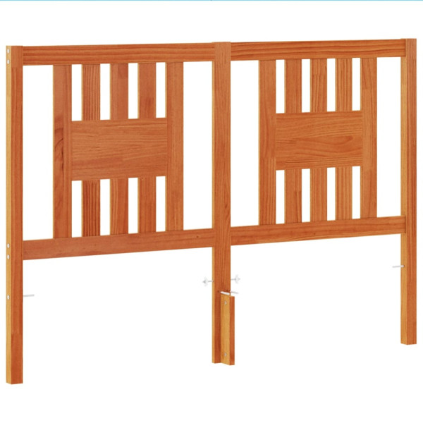 Cabecero de cama madera maciza de pino marrón cera 140 cm M 2