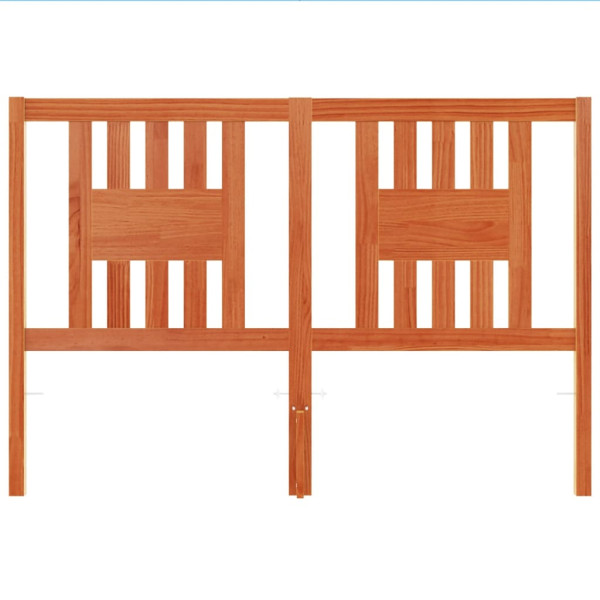 Cabecero de cama madera maciza de pino marrón cera 140 cm M 4