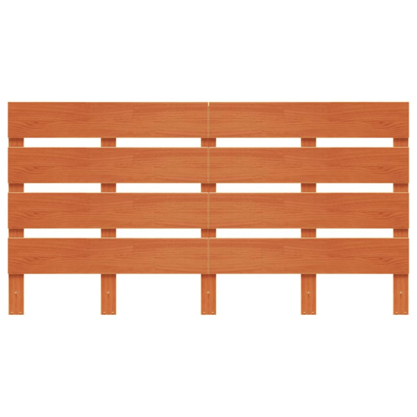 Cabecero de cama madera maciza de pino marrón cera 150 cm M 4