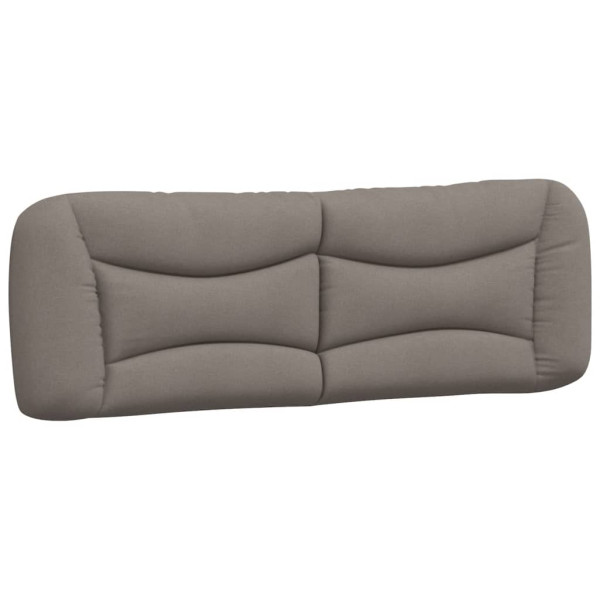 Cabecero de cama acolchado tela gris taupé 160 cm M 2