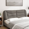 Cabecero de cama acolchado tela gris taupé 160 cm 3
