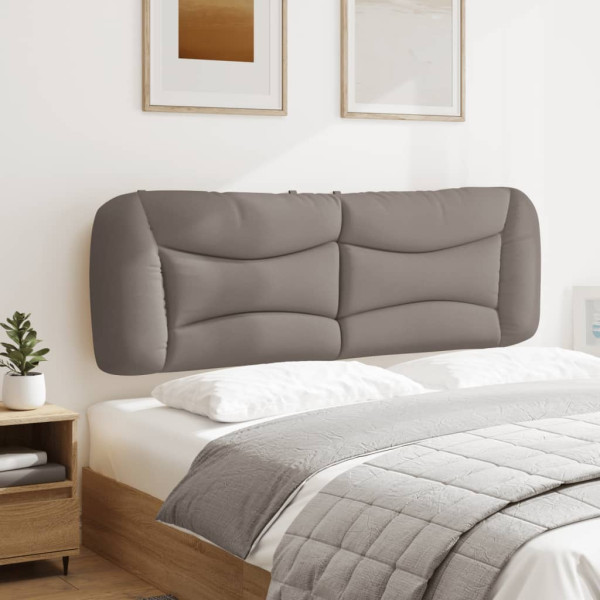 Cabecero de cama acolchado tela gris taupé 160 cm M 4