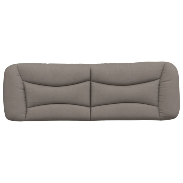 Cabecero de cama acolchado tela gris taupé 160 cm M 5