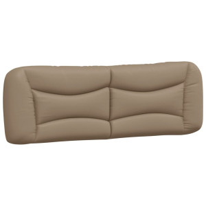 Cabecero de cama acolchado cuero sintético capuchino 160 cm H