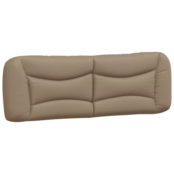 Cabecero de cama acolchado cuero sintético capuchino 160 cm M 2