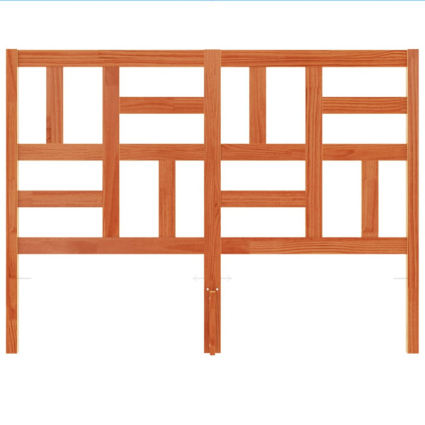 Cabeceira 180 cm madeira de pinho maciça castanho-mel M 4