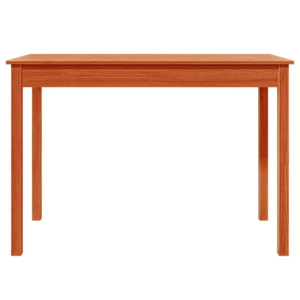 Mesa de comedor madera maciza de pino marrón cera 110x55x75 cm M 5