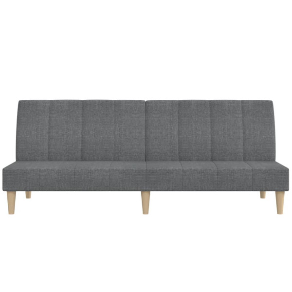 Sofá-cama de 2 lugares tecido cinzento-claro M 5