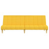 Sofá-cama de 2 lugares tecido amarelo 5