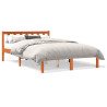 VidaXL Cama sem colchão 140x190 cm pinho maciço castanho-mel 1