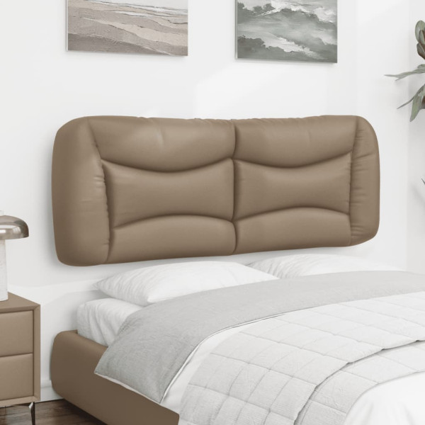 Cabecero de cama acolchado cuero sintético capuchino 120 cm M 4