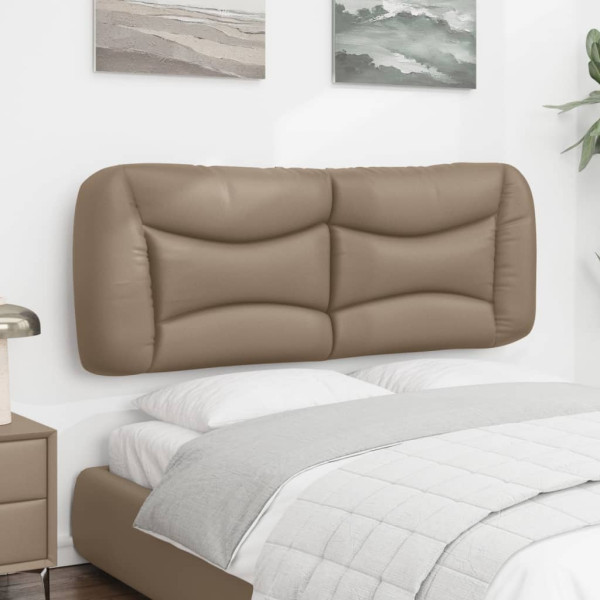 Cabecero de cama acolchado cuero sintético capuchino 140 cm M 4