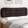 Cabecero de cama acolchado tela marrón oscuro 180 cm 1
