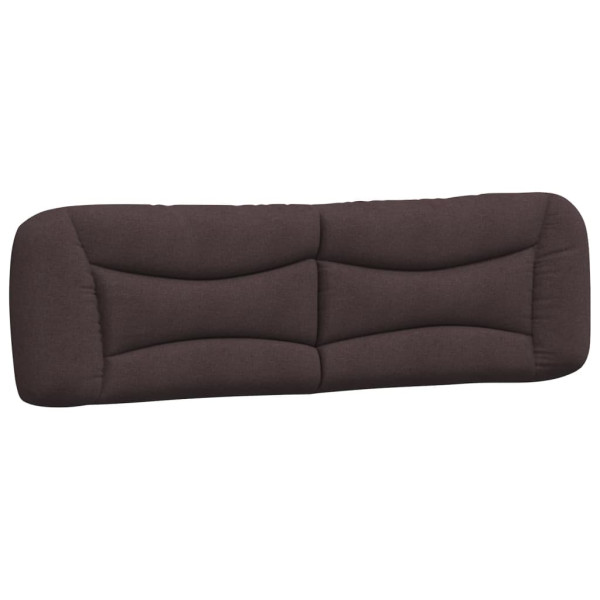 Cabecero de cama acolchado tela marrón oscuro 180 cm M 2