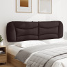 Cabecero de cama acolchado tela marrón oscuro 180 cm 4