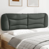 Cabecero de cama acolchado tela gris oscuro 180 cm 1