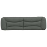 Cabecero de cama acolchado tela gris oscuro 180 cm 5