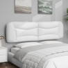 Cabecero de cama acolchado cuero sintético blanco 180 cm 4