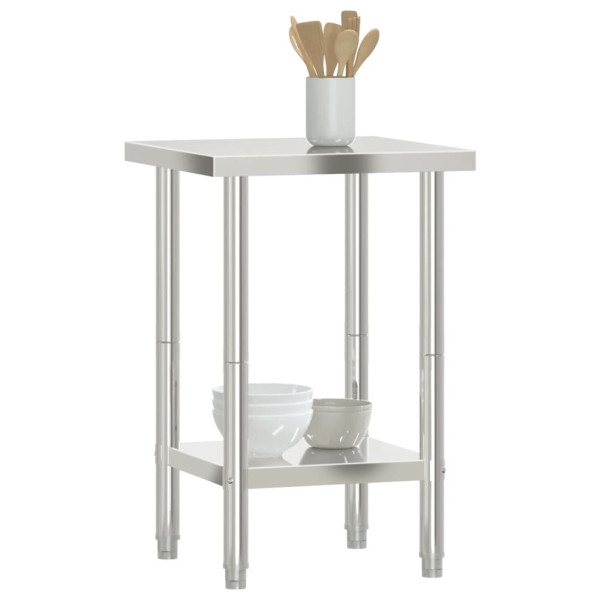 Mesa de trabajo de cocina acero inoxidable 55x55x85 cm M 4