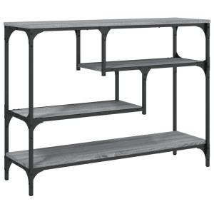 Mesa consola madera de ingeniería gris Sonoma 100x30x75 cm H