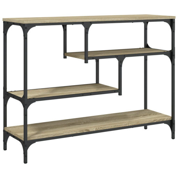 Mesa consola madera de ingeniería roble Sonoma 100x30x75 cm M 2
