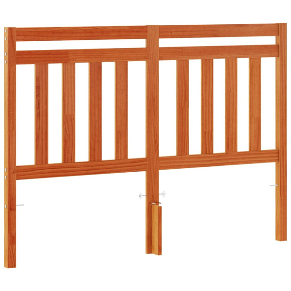 Cabecero de cama madera maciza de pino marrón cera 135 cm M 2
