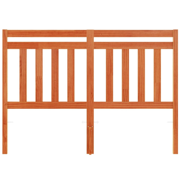 Cabecero de cama madera maciza de pino marrón cera 135 cm M 4