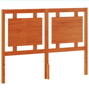 Cabecero de cama madera maciza de pino marrón cera 135 cm H