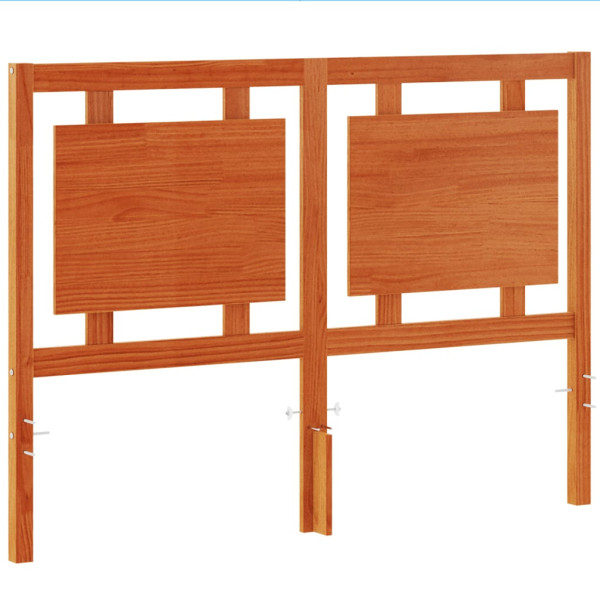 Cabecero de cama madera maciza de pino marrón cera 135 cm M 2