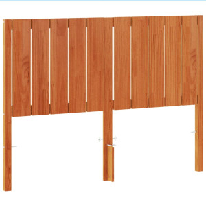 Cabecero de cama madera maciza de pino marrón cera 135 cm H