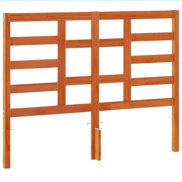 Cabecero de cama madera maciza de pino marrón cera 135 cm M 2