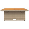 Mesa de jardín madera de acacia y ratán PE beige 110x110x71 cm 5