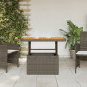 Mesa de jardín ratán sintético y madera acacia gris 90x55x71 cm 3
