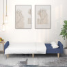 Sofá-cama de 2 lugares tecido azul 3