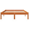 Estructura de cama madera maciza pino marrón cera 140x200 cm 4