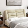 Cabecero de cama acolchado tela crema 140 cm 3