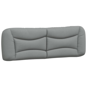 Cabecero de cama acolchado tela gris claro 160 cm H
