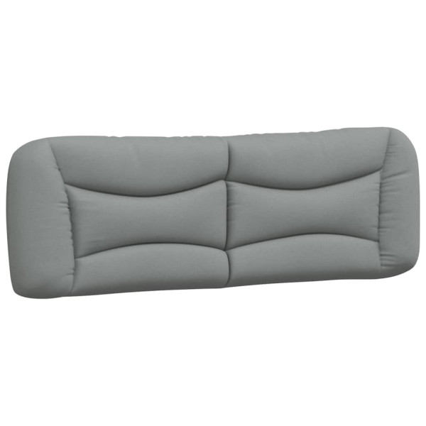 Cabecero de cama acolchado tela gris claro 160 cm M 2