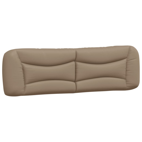 Cabecero de cama acolchado cuero sintético capuchino 180 cm M 2