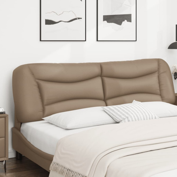 Cabecero de cama acolchado cuero sintético capuchino 180 cm M 3
