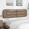 Cabecero de cama acolchado cuero sintético capuchino 180 cm 4